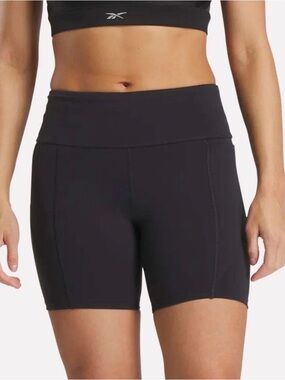 Reebok Women’s Black High-Rise Bike Shorts